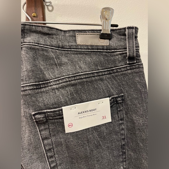 NWT AG Jeans Alexxis Boot High-Rise Vintage in Tarmac Faded Black Size 31R - Picture 12 of 12